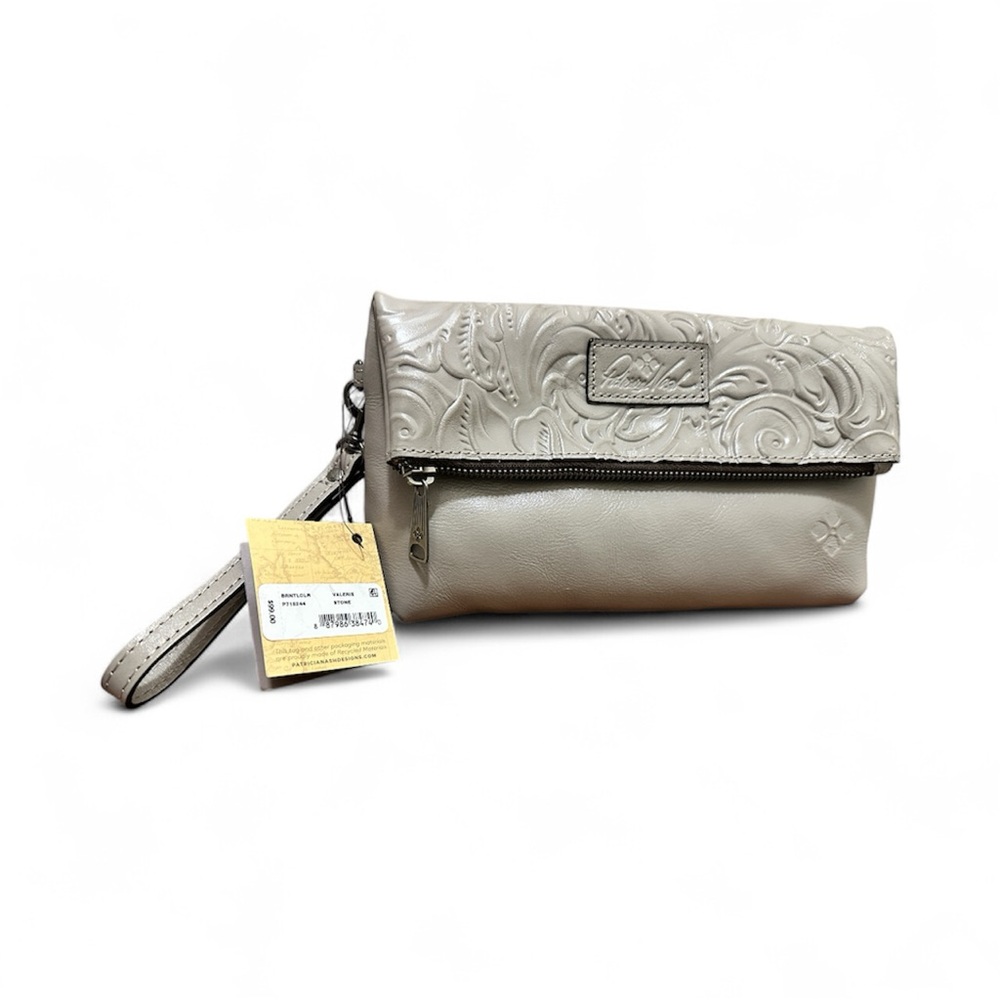 Patricia Nash Valerie foldover clutch in the color Stone